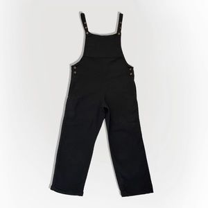 Handmade Black Cotton Dungarees / Overalls